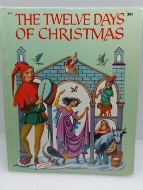 Vintage 1956 The Twelve Days Of Christmas Children's Book by Wonder Books